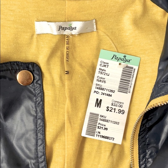 Papaya Windbreaker Jacket w/ Jersey Lining - Picture 2 of 4